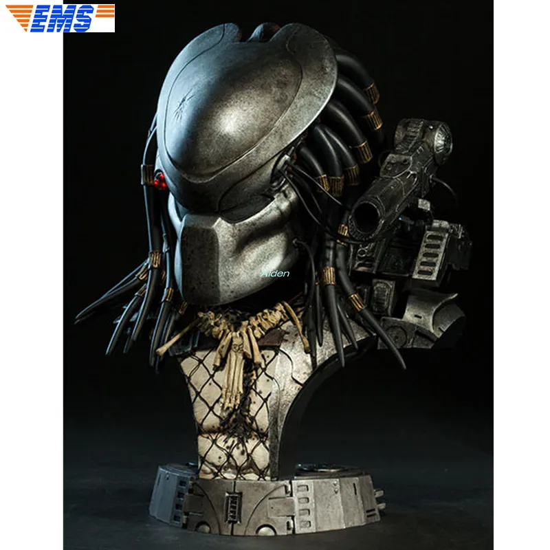 17 &quotSS 200252 Статуэтка маска Охотник 1:2 бюст голова хищника портрет PF серии Смола