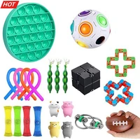 22pcs fidget toys anti stress sensory squeeze toy set bubble strings relief kits funny antistress adults kids gift