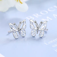 girls lovely simple style butterfly cartilage clip earrings hollow pattern cuff earring romantic female earring accessory gifts
