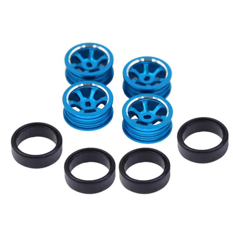 

4Pcs Metal Wheel Rim & Hard Tyre Tires for Wltoys K969 K989 Iw04M Iw02 Mini-Z Mini-Q Mini-D 1/28 RC Drift Racing Car