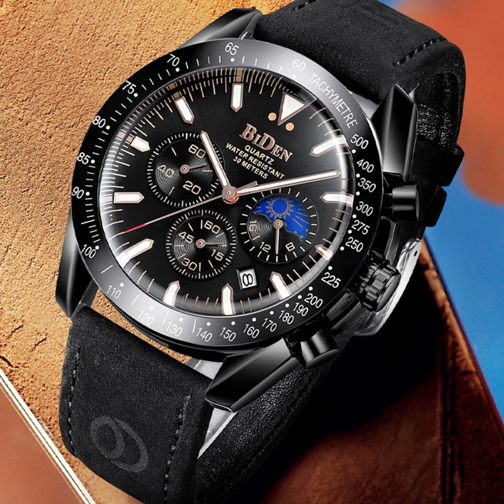 

2021 New Mens Watches Top Luxury Automatic Date Calendar Quartz Watch Waterproof Luminous Steel Chronograph Clocks Dropshipping