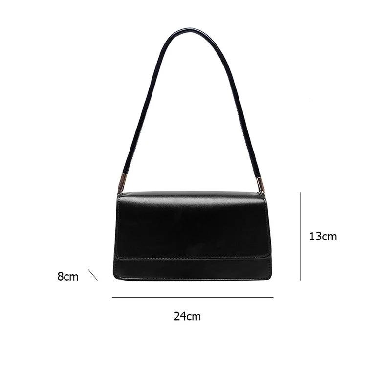 

Fashion Women Shoulder Bags Underarm Bag Woman Handbag Flap Totes PU Leather Simple Underarm Shoulder Bags Female Luxury Bags