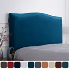Однотонные плотные эластичные Чехлы для кровати, флисовые чехлы для защиты спины от пыли для дома, гостиницы, банкета, длинный Чехол для стула, простой