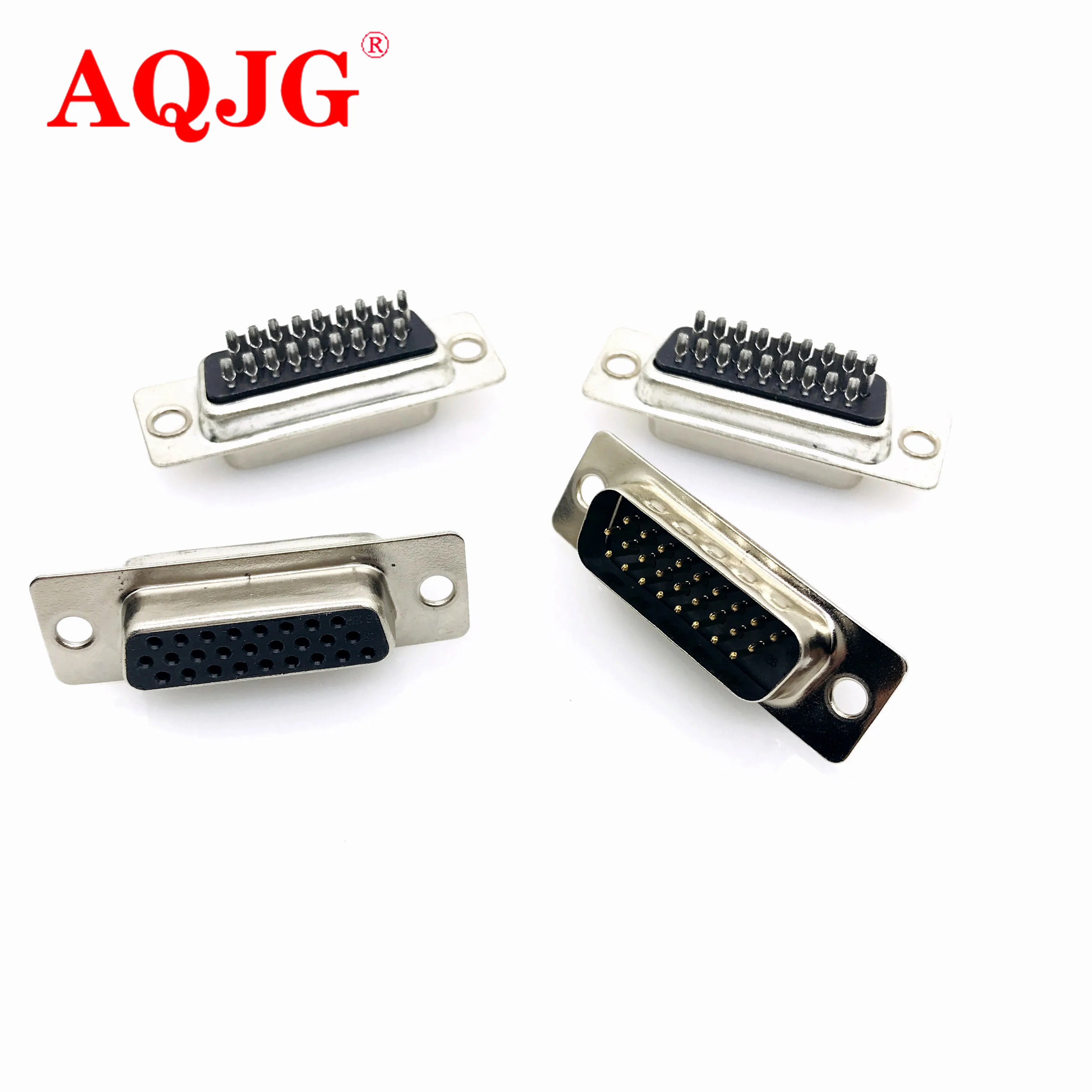 

DB26 3Rows Black Parallel Port 26Pin D Sub Male Female 26 Way Wire Solder Connector Socket Plug SVGA VGA Adapter female