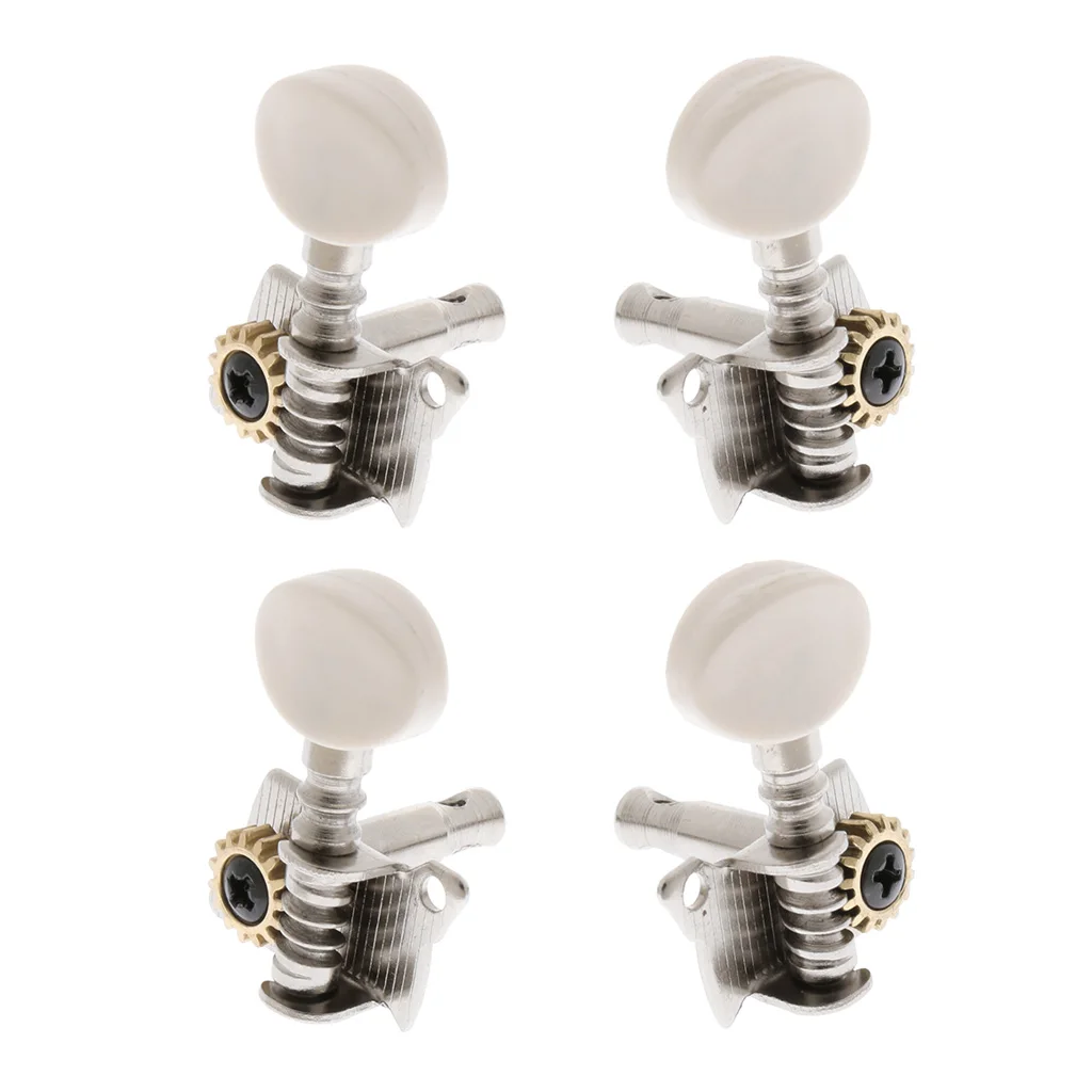 

Pack of 4 2L2R Metal Open Ukulele Tuning Pegs 4-string Guitar Machine Heads DIY