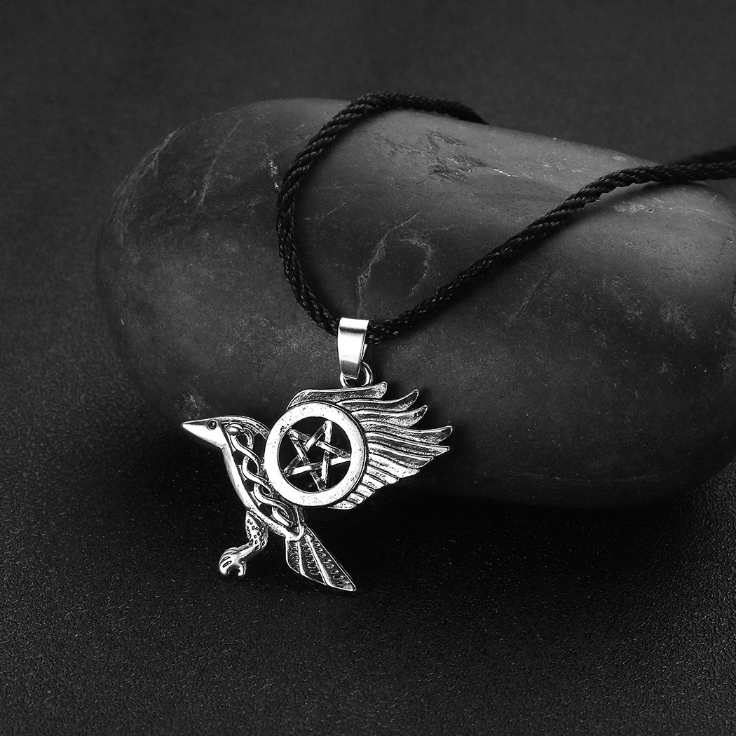 Cxwind ворон птица талисман амулет викинги звезда кулон ожерелье Wicca ювелирные