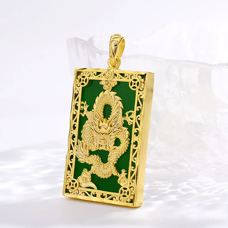 

RETRO MEN 14K GOLD PENDANT FOR WEDDING ENGAGEMENT ANNIVERSARY JEWELRY NECKLACE PENDANT NO CHAIN FOR MAN BOYFRIEND BIRTHDAY GIFT