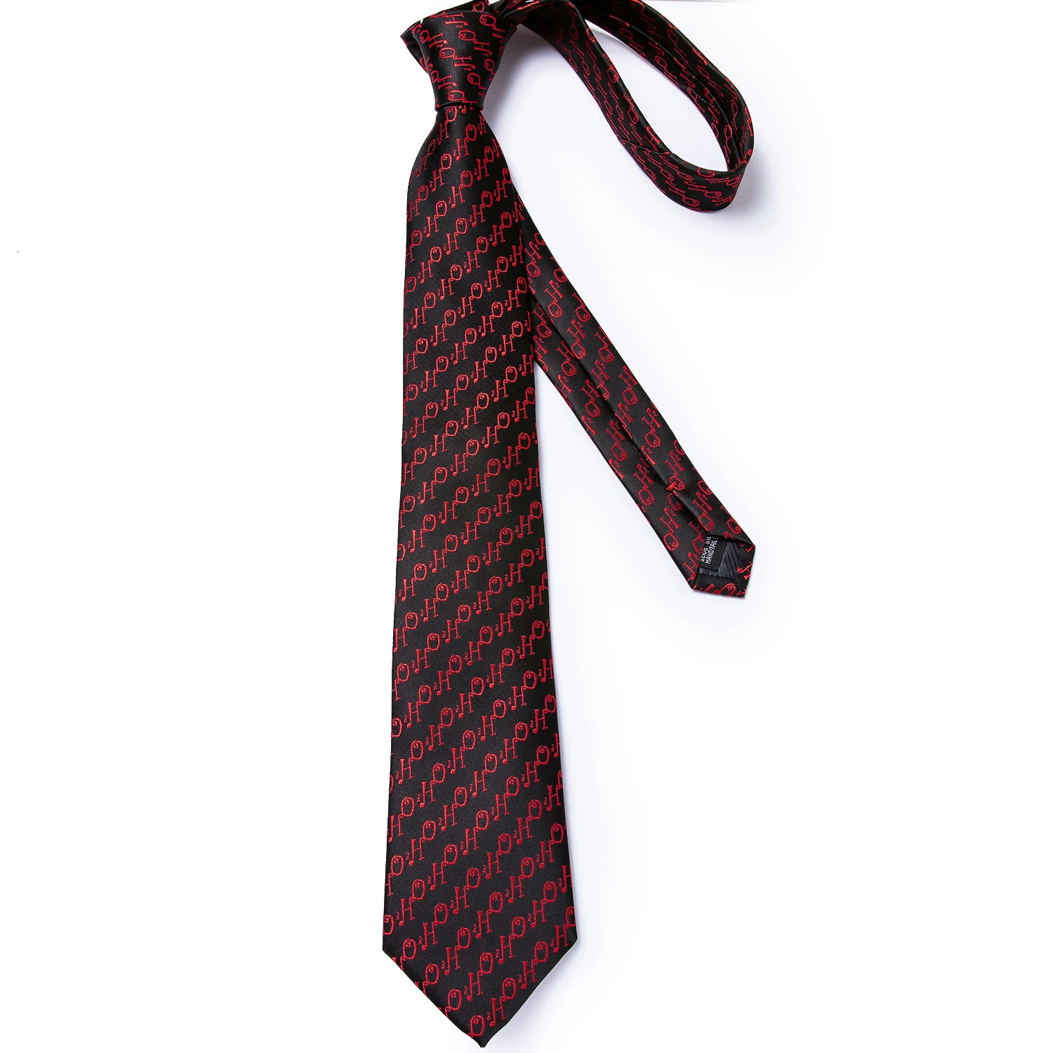 Подарочный мужской галстук черный красный Шелковый Рождественский для мужчин на