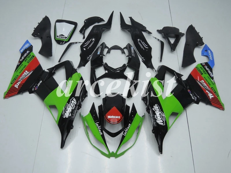 

4Gifts New ABS Motorcycle Fairing kit Fit For Kawasaki Ninja ZX6R ZX-6R 2013 2014 2015 2016 Body set Custom Red Green black