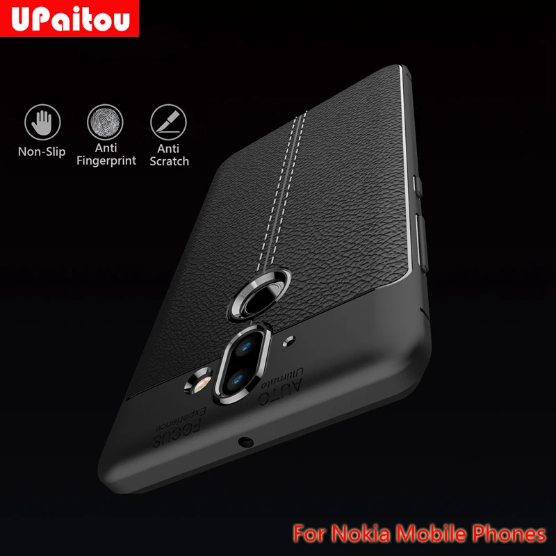 Чехол UPaitou lichi из мягкого ТПУ для Nokia 1 2 3 5 9 7 Plus 8 Sirocco 6 2018 роскошный классический