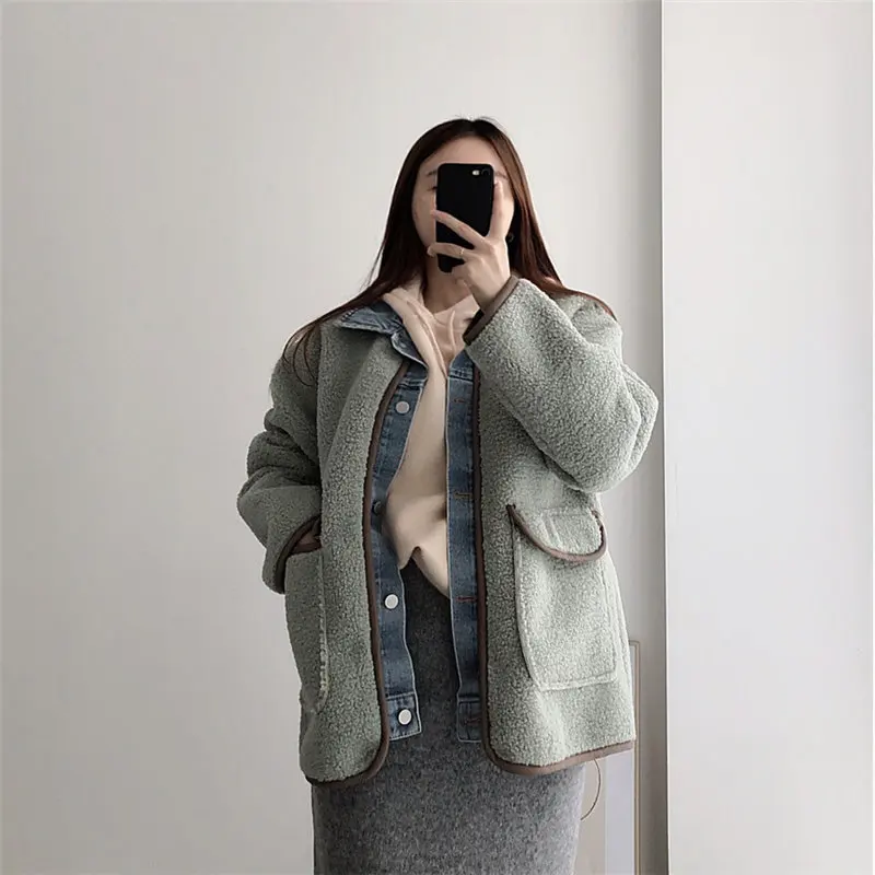 Джинсовый кардиган Alien Kitty в стиле ретро шикарный жакет из мягкой плотной овечьей