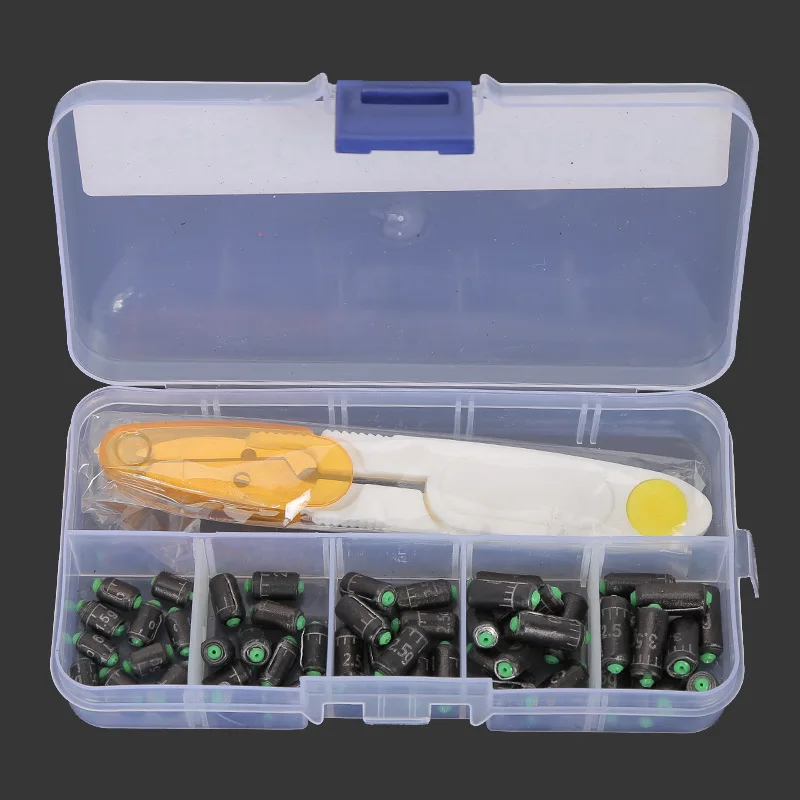 

50 pieces of boxed fast lead soft core lead picogram lead Taiwan fishing competitive scale lead with scissors fishing tackle