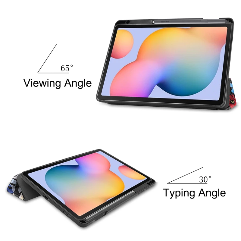 Для планшета Samsung Galaxy Tab S6 Lite 10 4 дюймов SM P610 P615 чехол с карандашом держатель три