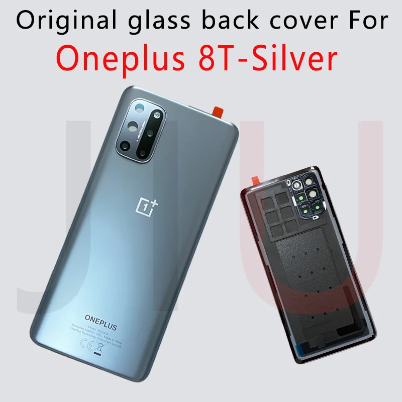 Cristal para OnePlus 8T, cubierta de bater&iacute;a, carcasa trasera, reparaci&oacute;n de oneplus 8t, repuesto de puerta trasera, nuevo, 100%-2