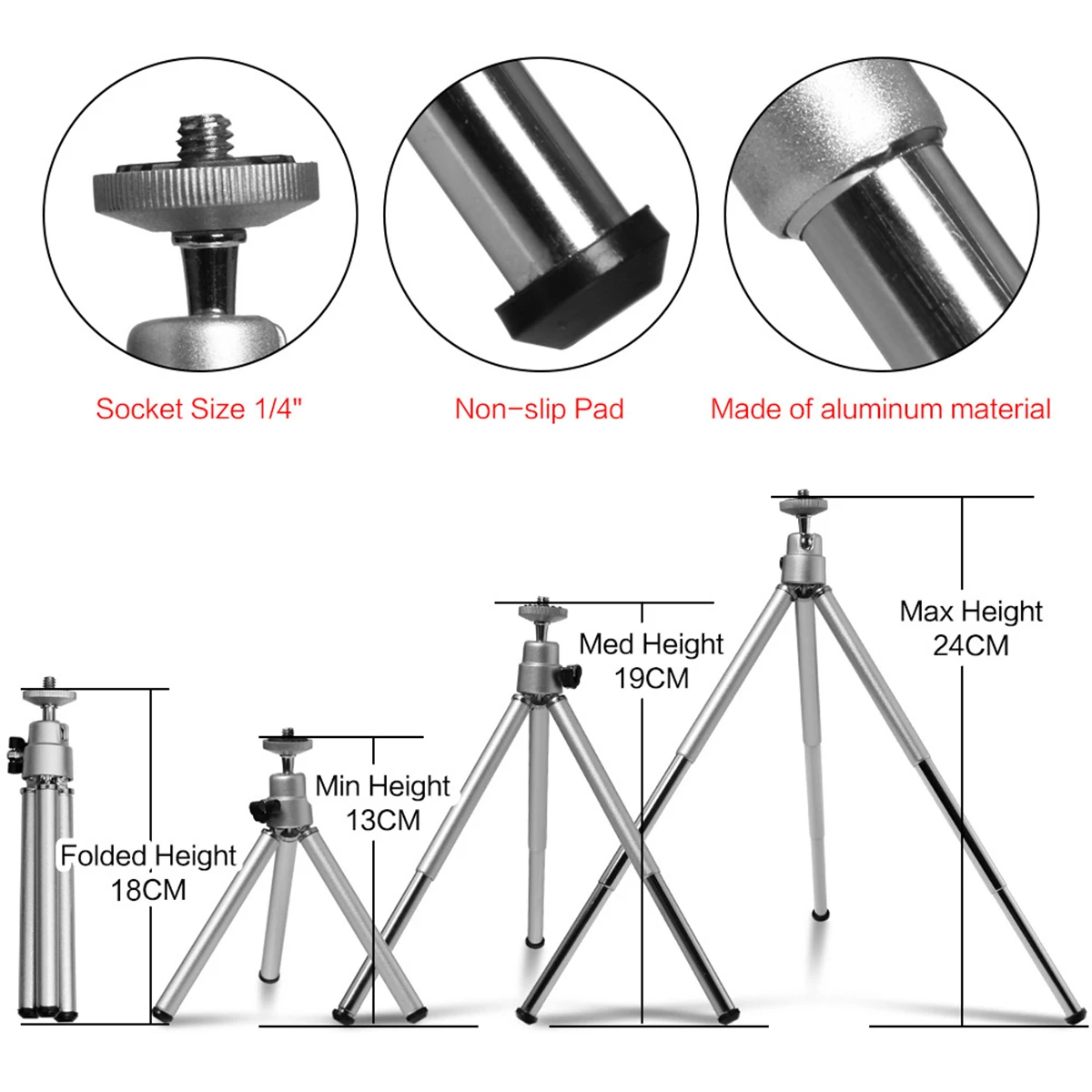 Диммируемый Квадратный светодиодный светильник со штативом и держателем для
