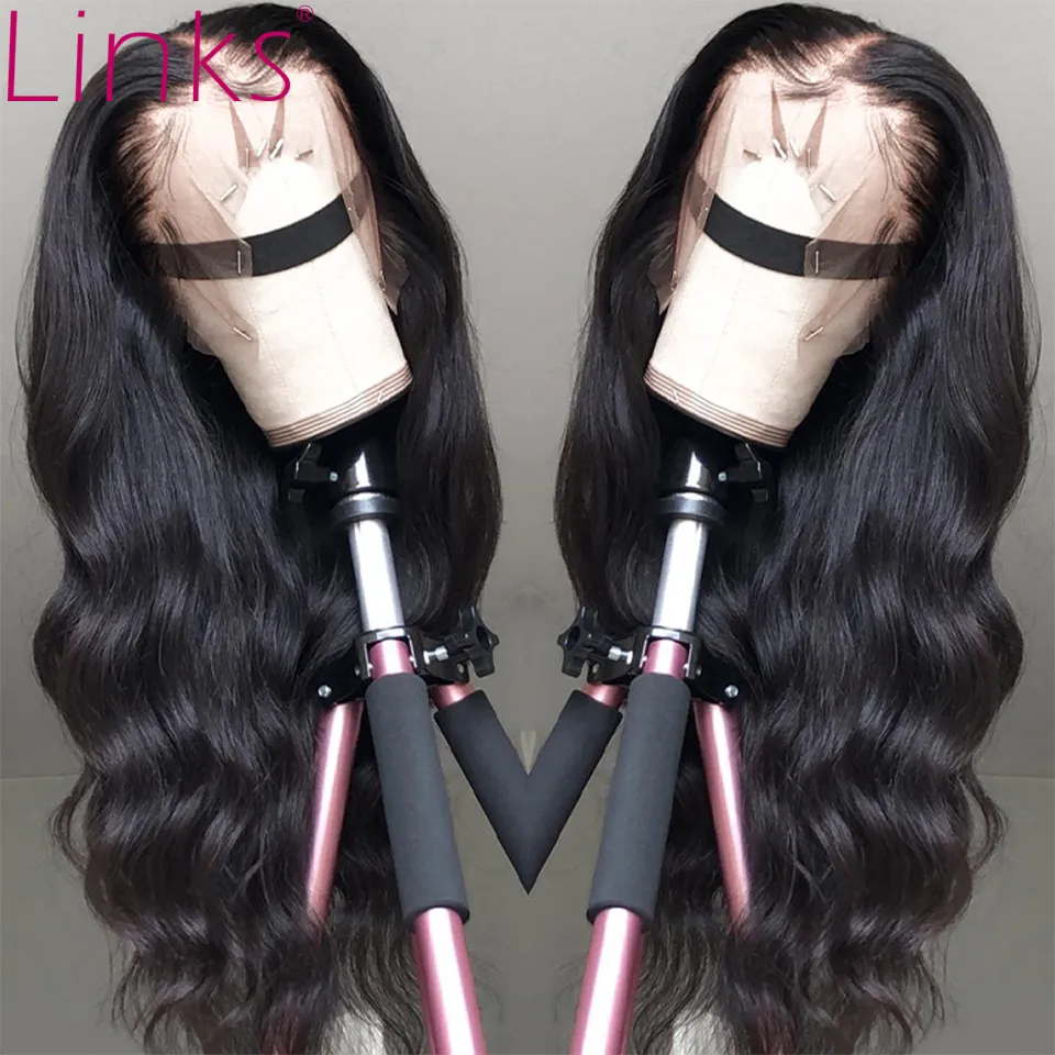 Прозрачные бразильские волнистые волосы Link 250 плотность 30 40 дюймов HD без клея 13x6