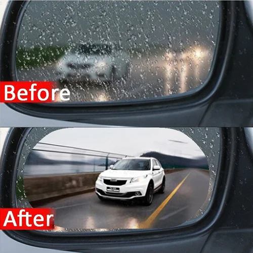 

2/4PCS Car Rearview Mirror Rainproof Film Nano Mirror Anti-fog Film Mirror Glass Water Repellent Long-lasting Film Universal