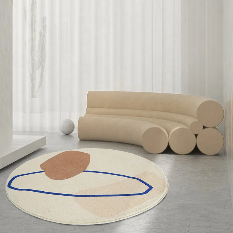 

Настоящий современный абстрактный круглый ковер для гостиной дома спальни круглый ковер дизайнерский напольный коврик для дивана кофейно...