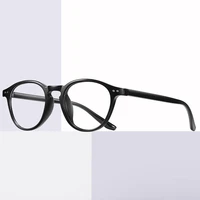 new arrival retro round eyewear plastic frame glasses full rim spectacles with spring hinges men and women style anti blue ray