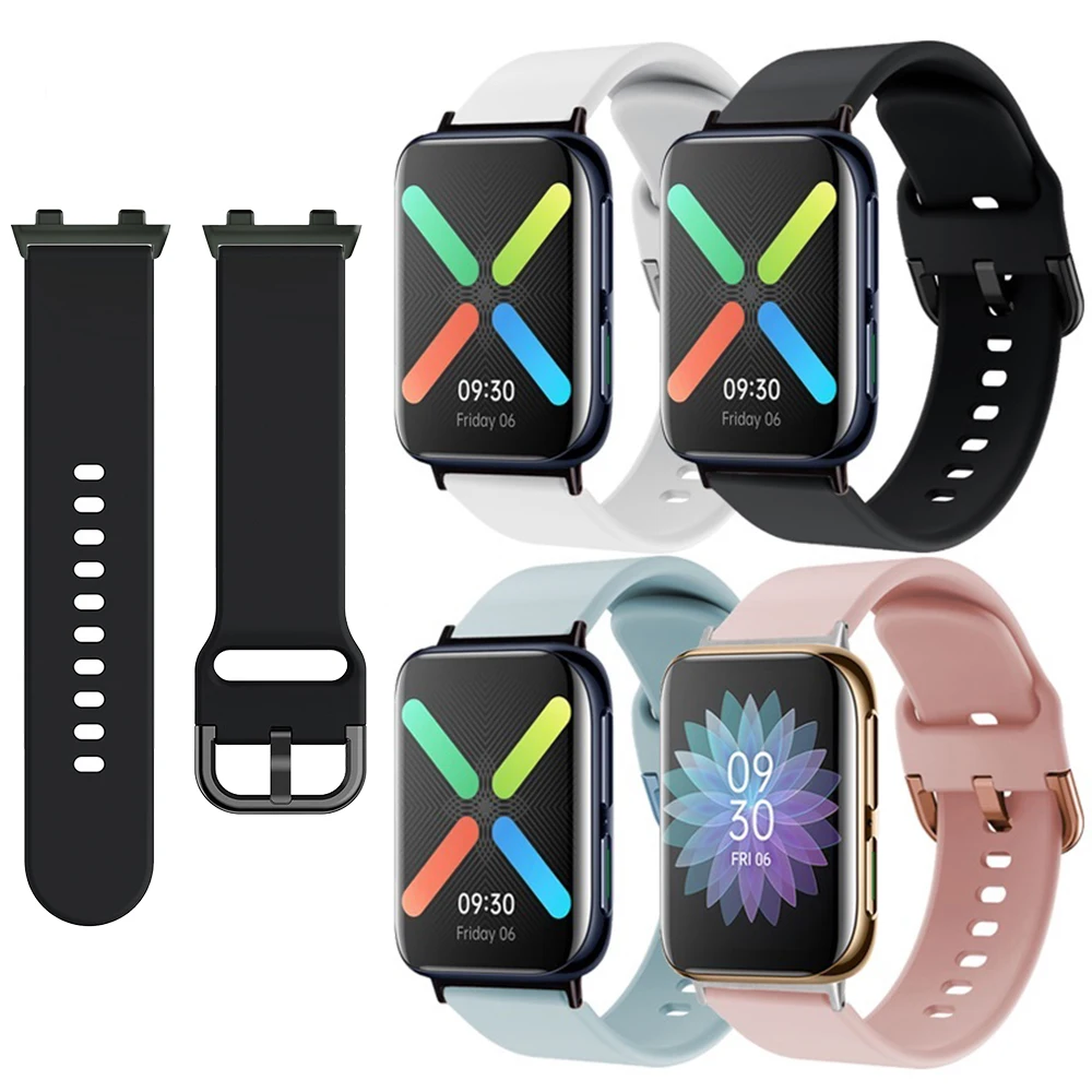 

Strap for OPPO Watch 41mm 46mm Band Soft Silicone Sport Bracelet for OPPO Watch 2 42/46mm Wristband 41/46mm Accessories