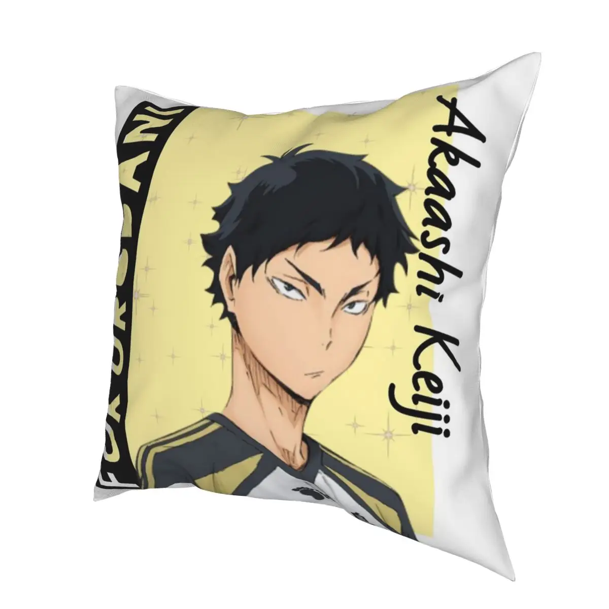Квадратная подушка Akaashi Keiji Haikyuu чехол из полиэстера с принтом на молнии