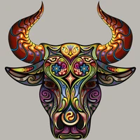 iron on color bull head patches on punk clothes vinyl thermal stickers appliques on hoodies accessories heat transfer parches