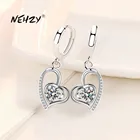 Серьги женские из серебра 925 пробы, с фианитами