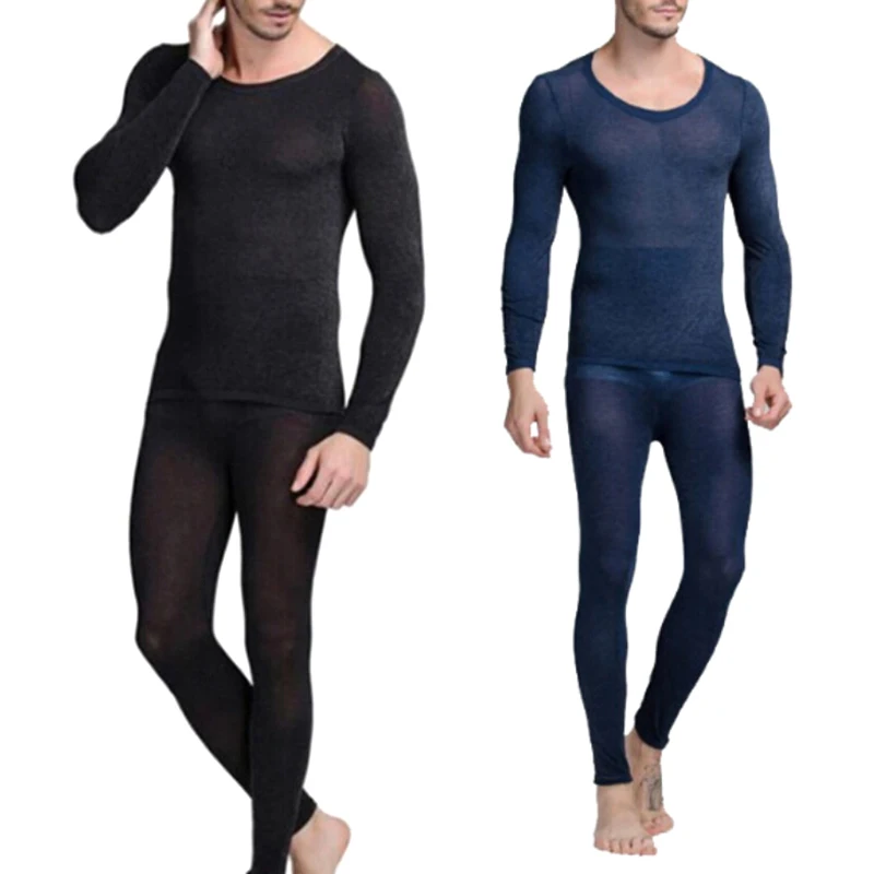 Женское термобелье сексуальное теплое длинное бесшовное зимнее комплект