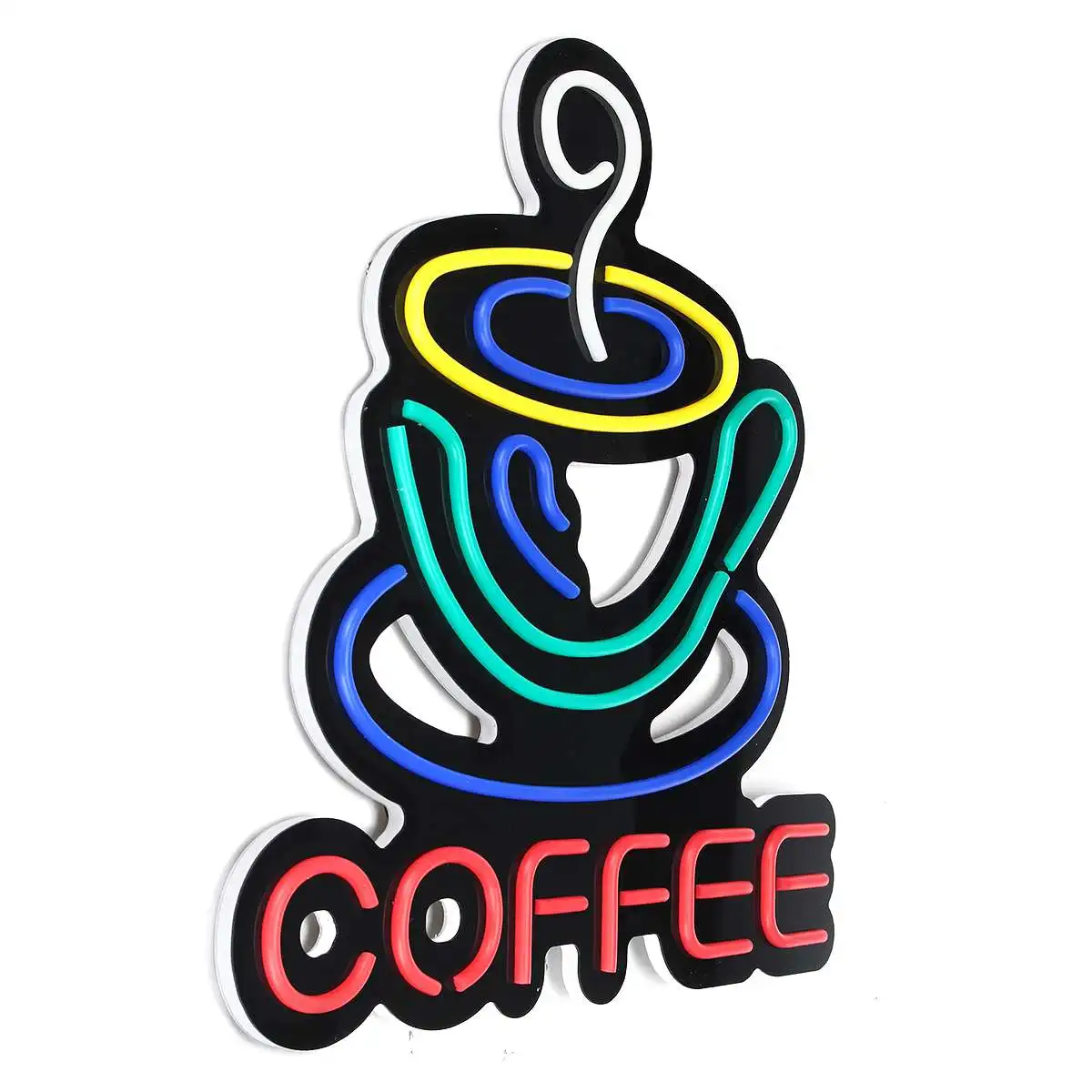 LED Neon Sign Light COFFEE Hanging Party Bar Club Visual Artwork Lamp Commercial Lighting Neon Bulbs AC110-240V Wall Decoration