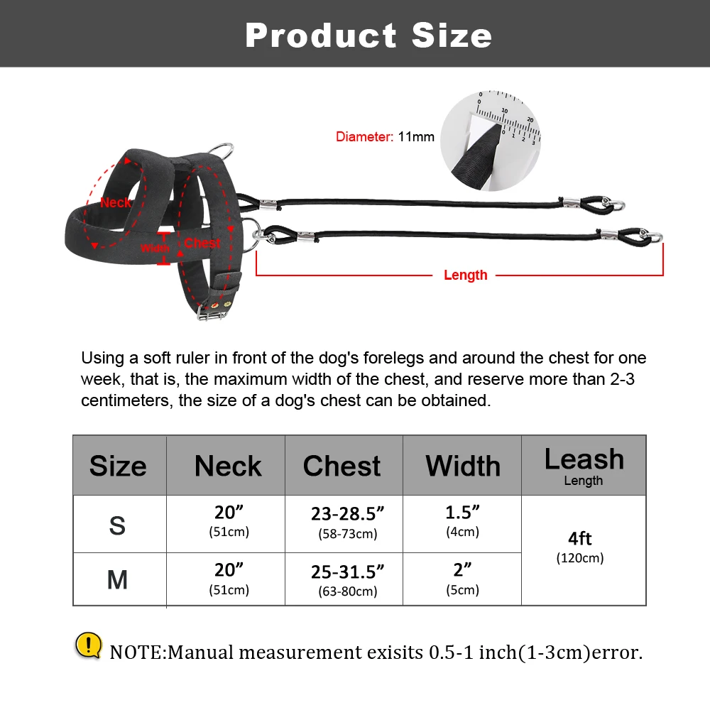 

Dog Sled Harness Winter Dog Weight Pulling Harness Sledding for Medium Large Dog Strength Weighting Training Strap