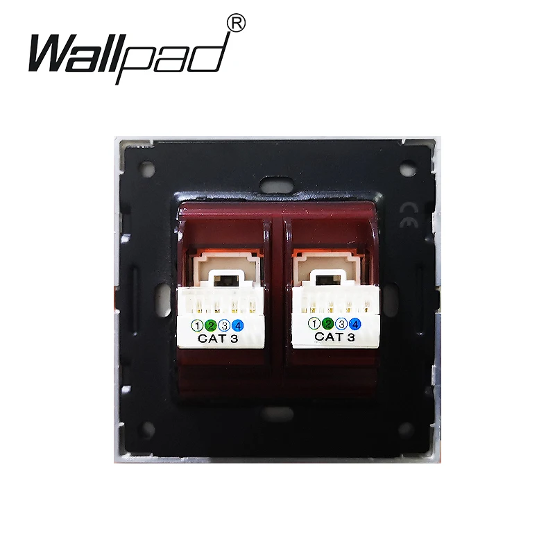 Двойной телефонная розетка 2 ТЕЛ переключатель Wallpad люксовый Алюминиевый