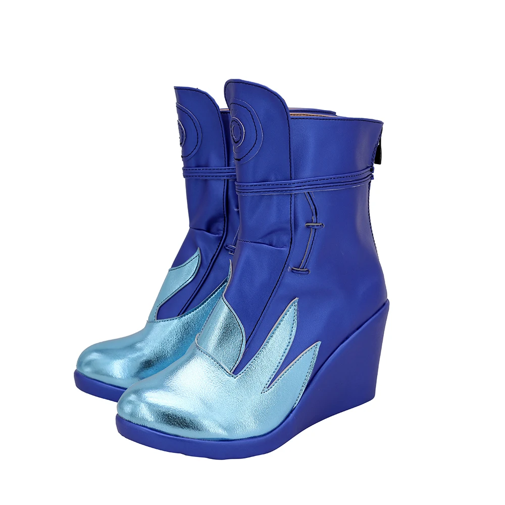 Голубые ботинки на танкетке для косплея Descendants 3 Mal