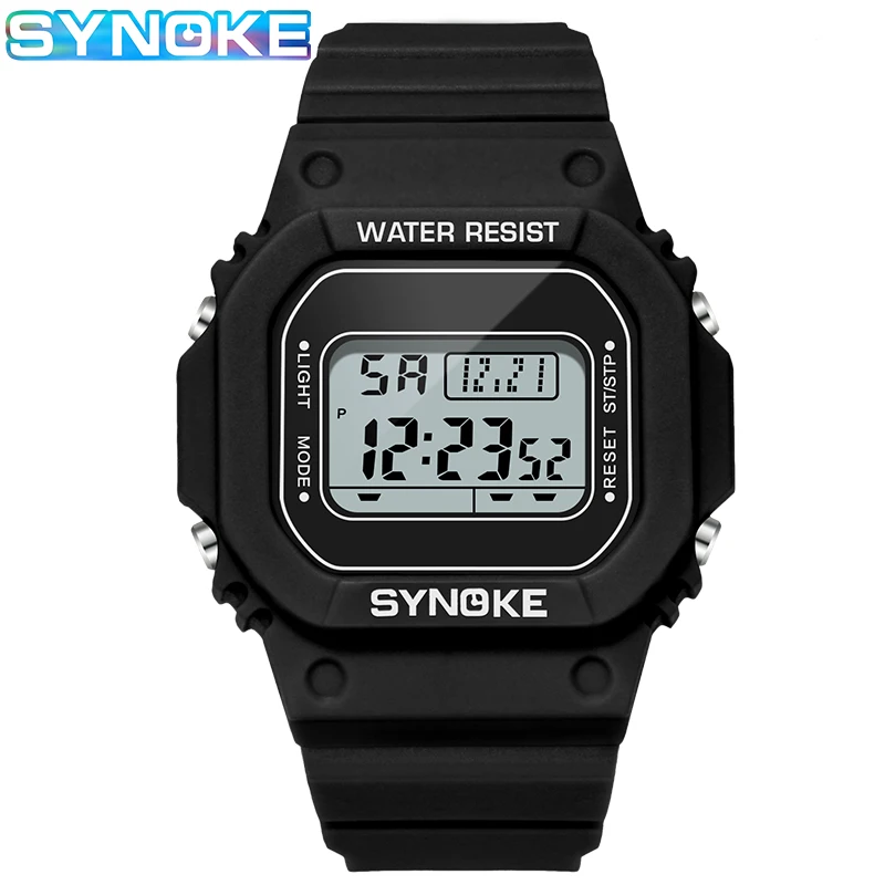Часы наручные SYNOKE мужские электронные брендовые цифровые спортивные для