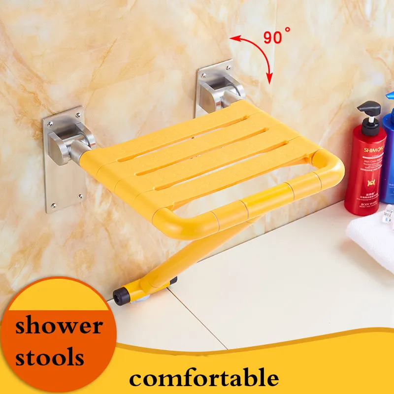 

Good Anti-skid Toilet Stool Wall-mounted Chairs Stools Bath Wall Chair bath shower chair Shower Stools Bathroom Foldable Chair