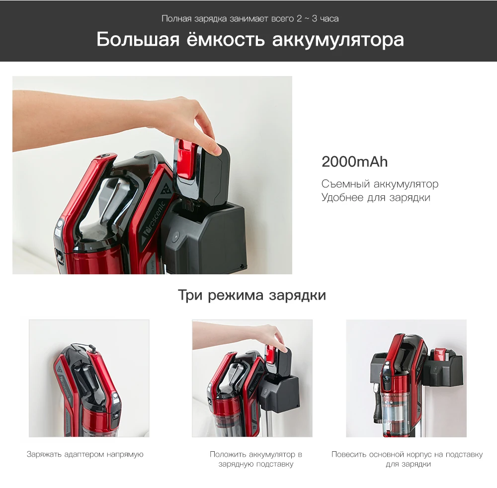 Proscenic I9 беспроводной пылесос 22000Pa мощный 2в1 легкий ручной пылесос с подзарядкой литий-ионная батарея со светодиодной щеткой