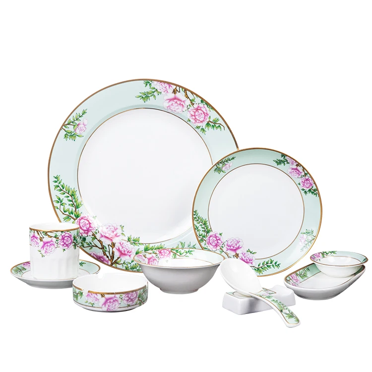 Китайский стиль отель подставка для кухни теарелка керамическая чаша набор стол