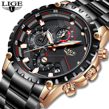 2019 Watch Men LIGE Top Brand Luxury Full Steel Business Quartz Mens Watches Casual Waterproof Sport Watch Relogio Masculino+Box-36683