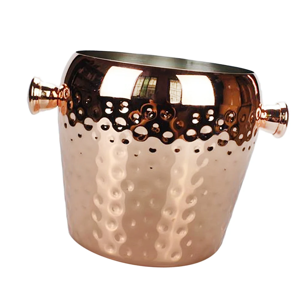 

Ice Bucket Champagne Wine Drinks Cooler Retro Hammered Party Bar Xmas 1L Wine Cooler Bucket Moscow Mule Mug Barware