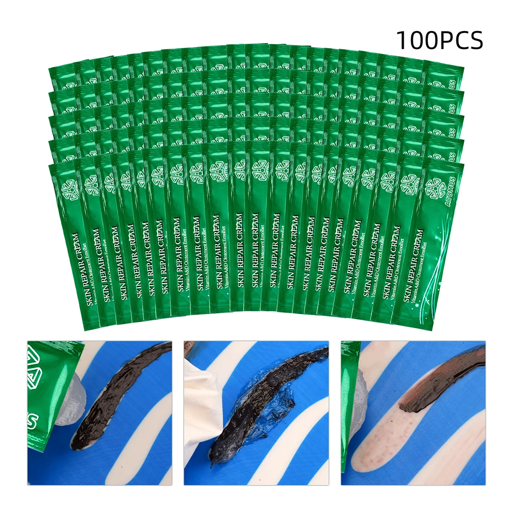 

100-pack Tattoo Cream Aftercare Repairing Cream Vitamin Ointment for Tattoo Enthusiast Recover Scar, Nourish Skin