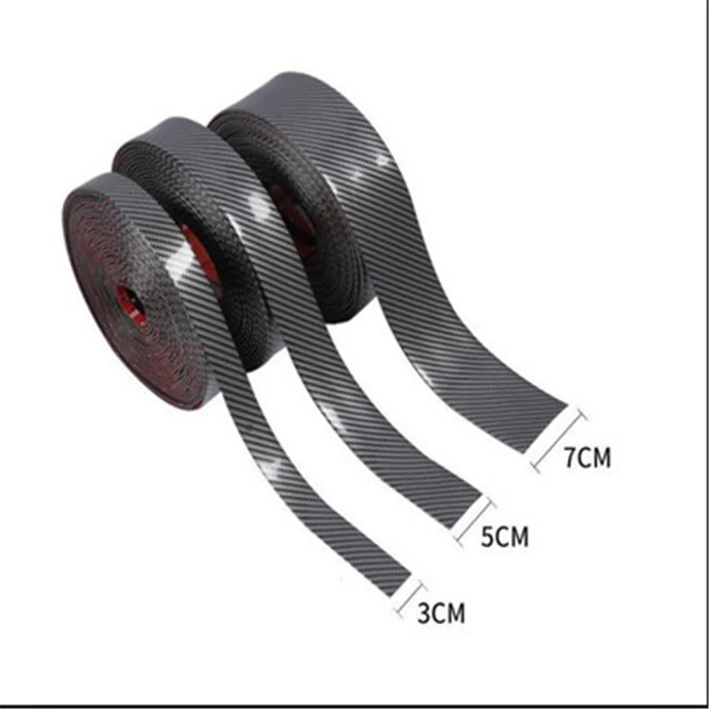 Универсальная автомобильная наклейка 5D пороговое углеродное волокно Резиновая