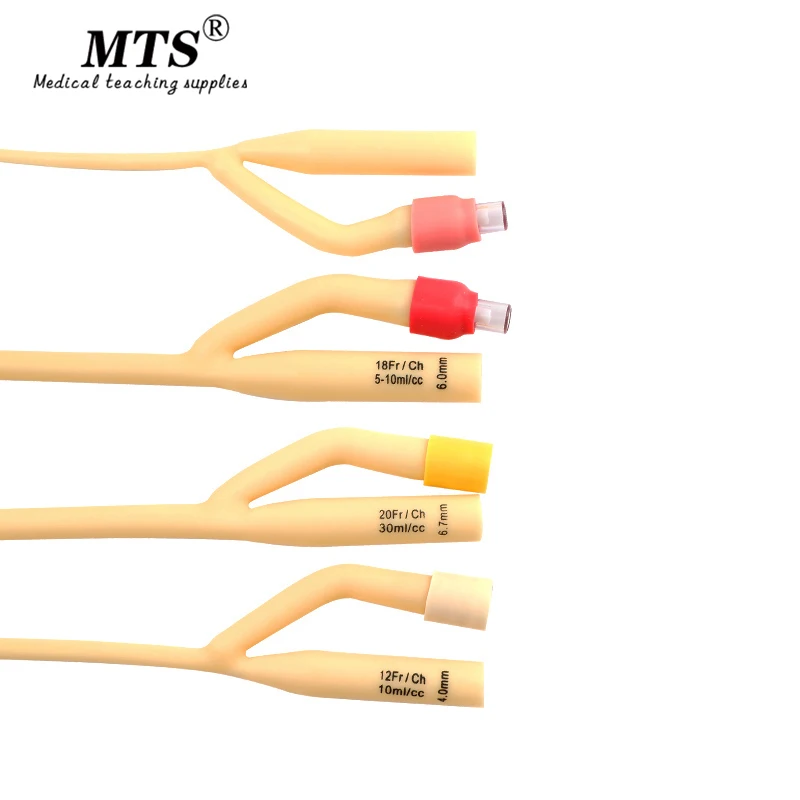 МТС латексный мочевой катетер 3 способа двойной шар силиконовым покрытием 1 шт.