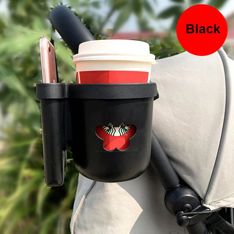 Baby Stroller Organizer Coffee Cup Holder With Phone Case Cover Milk Water Bottle Rack For Tricycle Bicycle Bike Pram Pushchair