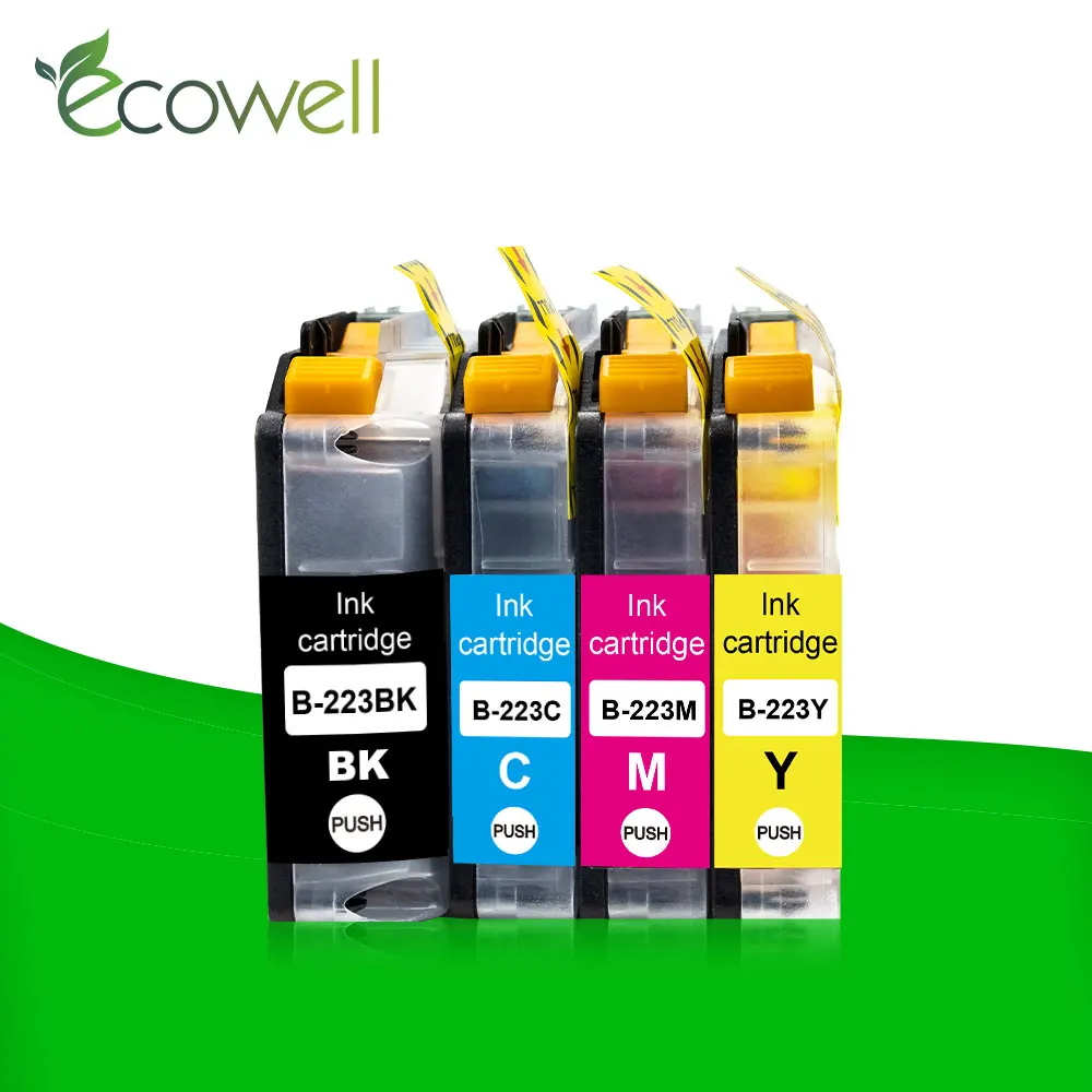 ECOWELL 1 комплект совместимый LC223 XL LC 223 чернильный картридж для Brother DCP J562DW J4120DW MFC J480DW