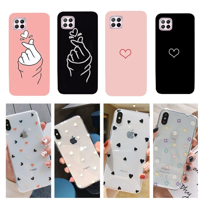 

Silicone Case Phone Cover For Huawei P40 Lite E P 40 Pro P40LiteE Y6 Pro 2019 Nova 7i 3i Y7P Y6P Mate 20 P20 P30 Lite Case Coque