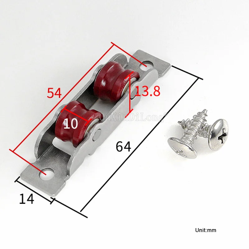 10 шт. из нержавеющей стали дверное окно тихий нейлоновый ролик для щелей колеса