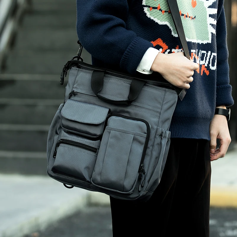 multifunction fashion shoulder messenger bag casual business men briefcase large capacity male usb port backpack travel handbag free global shipping