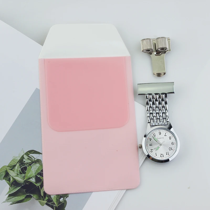 Nurse watch quartz Fob Pocket doctor-who gift for medical student Lapel nursing Clock Stainless  Pen Clips  Pocket protector