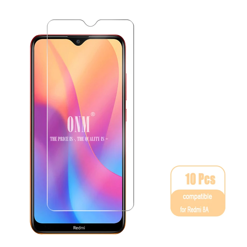For Redmi 8A 10 шт закаленное стекло для Xiaomi Redmi 7 7a 8A стекло протектор экрана 2.5D 9H закаленное стекло для Xiaomi Redmi 8a защитная пленка - Цвет: For Redmi 8A