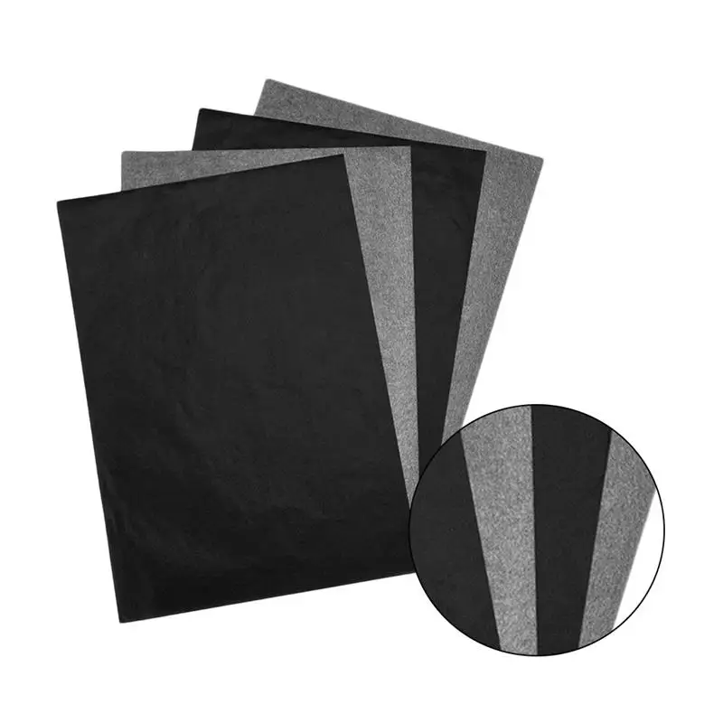 100pcs A4 Carbon Paper Black Legible Graphite Transfer Tracing Painting Reusable Art Surfaces Copy Paper images - 6