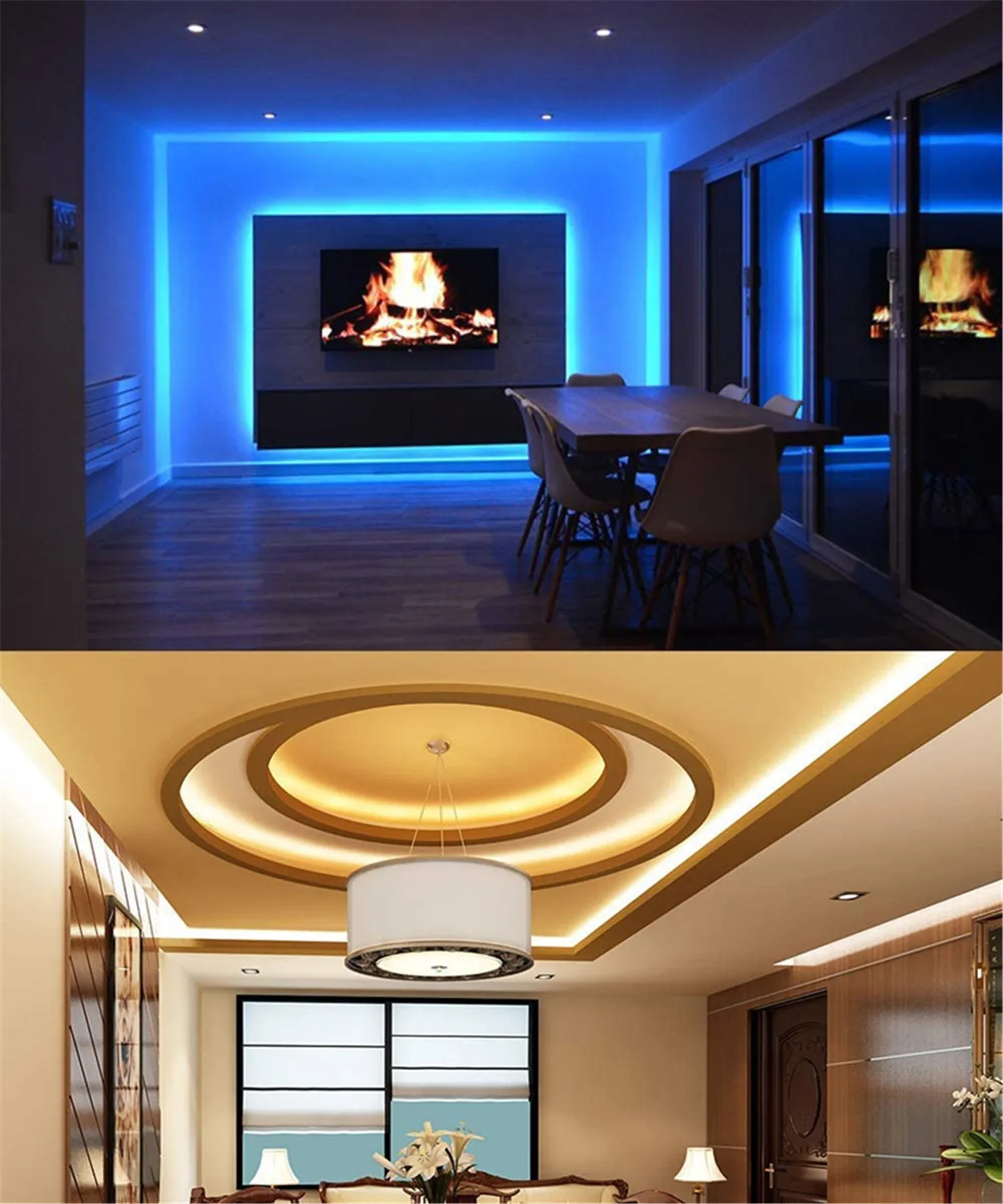 

4 rolls of 20 meter Bluetooth music light strip 5050 LED light strip